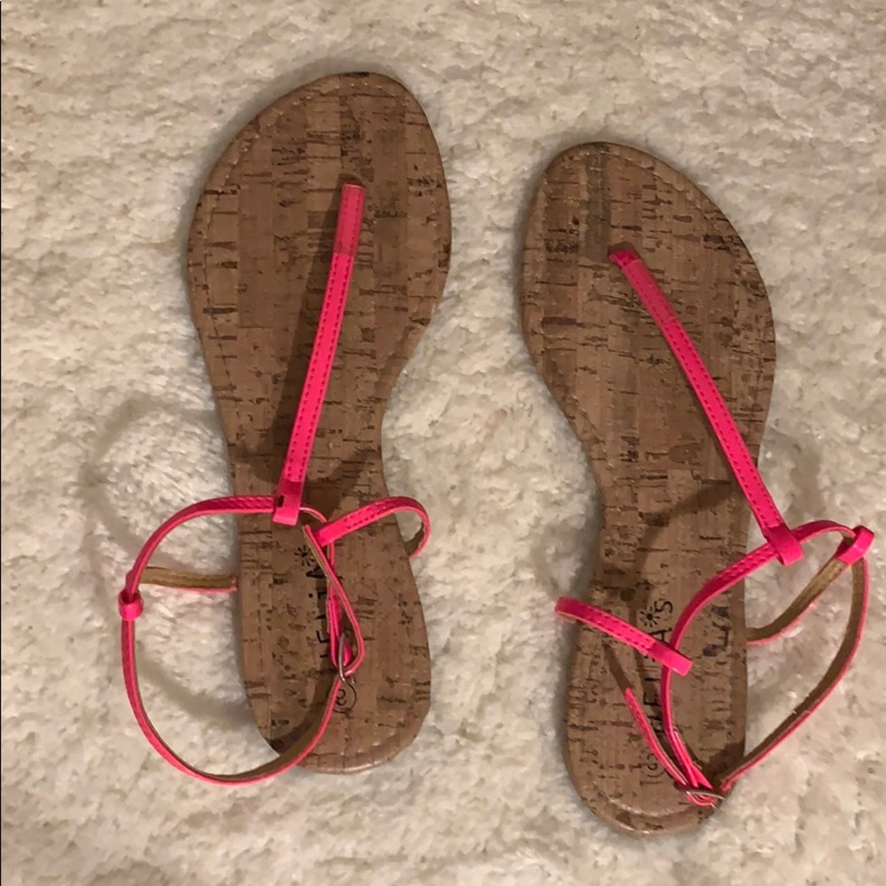 Delia’s pink and brown sandals